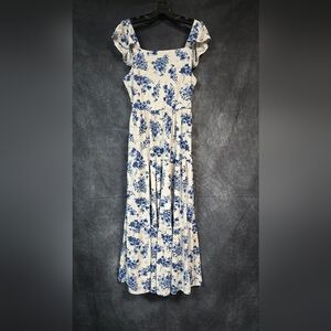 Love Squared Blue Floral Maxi Dress